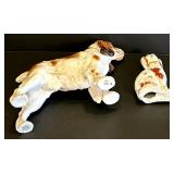 Vintage Royal Doulton Porcelain English Cocker Spaniel HN 036 and Small English Staffordshire Spaniel