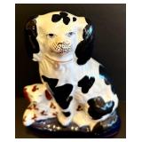 Vintage Staffordshire Spaniel with Puppy
