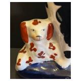 Vintage Staffordshire Spaniel with Puppy