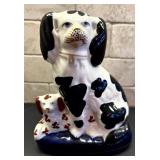 Vintage Staffordshire Spaniel with Puppy