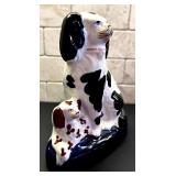 Vintage Staffordshire Spaniel with Puppy
