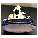 Vintage Staffordshire Spaniel with Puppy
