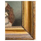 Original Framed Oil Painting Cocker Spaniel Puppy