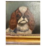 Original Framed Oil Painting Cocker Spaniel Puppy