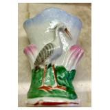 Pretty Vintage Pottery Vase and Birds in Nest Trinket Dish