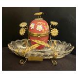 Beautiful Antique Art Neuvo Egg Trinket Dish