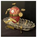 Beautiful Antique Art Neuvo Egg Trinket Dish