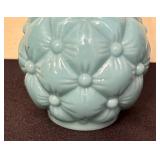 Antique Glass Quilted Salt or Pepper Shaker