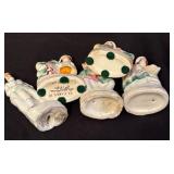 Five Antique Vintage Victorian Figurines