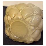 Antique Consolidated Lamp & Glass Salt or Pepper Shaker Bulging Petal w/ Lid