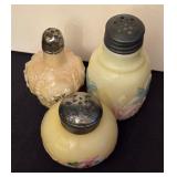 Three Antique Victorian Salt / Pepper Shakers