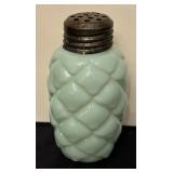Antique EAPG Cone Artic Quilted Salt / Pepper Shakers