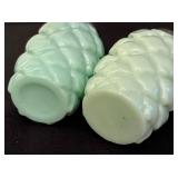 Antique EAPG Cone Artic Quilted Salt / Pepper Shakers