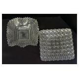 Vintage Crystal and Clear Glass Plates and Covered Dishes