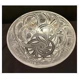 Lalique Frosted Glass Pinsons Bowl / Lalique Pinsons Finch Bird Bowl