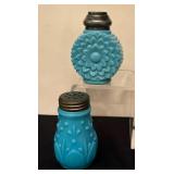 Antique Fleur De Lis and EAPG Salt / Pepper Shakers
