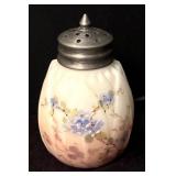 Antique Apple Blossom and Hand Painted Floral Salt / Pepper Shakers