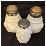 Antique Northwood Quilted Phlox and EAPG Salt / Pepper Shakers
