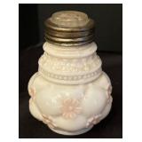Antique Northwood Quilted Phlox and EAPG Salt / Pepper Shakers