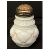 Antique Northwood Quilted Phlox and EAPG Salt / Pepper Shakers