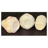 Antique Northwood Quilted Phlox and EAPG Salt / Pepper Shakers
