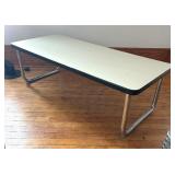 Art Deco Chrome Base Mid Century Coffee Table