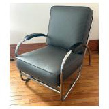 Vintage Art Deco Chrome Tubular Arm Chair