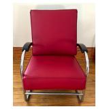Vintage Art Deco Tubular Chrome Arm Chair