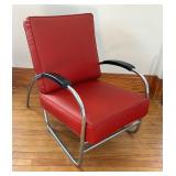 Vintage Art Deco Tubular Chrome Arm Chair