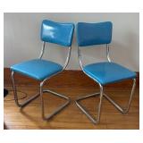 Pair of Vintage Lloyd Tubular Chrome Chairs
