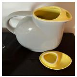 1940s American Art Deco Hall Ovenware China for General Electric Refrigerator Pitcher with Lid and Covered Dishes