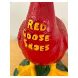 Vintage Ceramic Red Goose Shoes Figurine