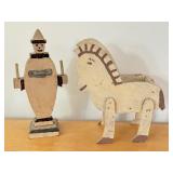 Vintage Hand Crafted Wooden Folk Art Figurines