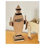 Vintage Hand Crafted Wooden Folk Art Figurines