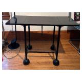 Black Drop Leaf Utility Cart / Table