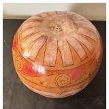 Hand Painted Artisan Gourd Bowl by FW