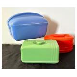 Three Vintage Westinghouse Lidded Refrigerator Dishes by Hall
