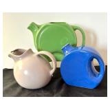 Three Vintage Pitchers by Franciscan, Hall and More
