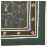 Animal Motif Framed Pictorial Tapestry