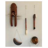 Ethnic Decor including Handcrafted Wooden Alaskan Masks