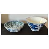 Variety of Vintage Beautiful Blue and White Rice Bowls