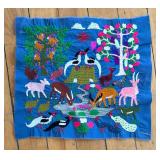Five Ethnic Embroidered Pictorial Tapestries