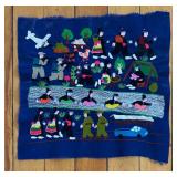 Five Ethnic Embroidered Pictorial Tapestries