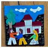 Five Ethnic Embroidered Pictorial Tapestries