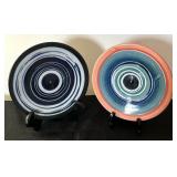 Two Artisan Handcrafted Plates
