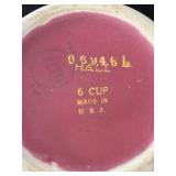 Polka Dot Windshield Raspberry and Gold Teapot by Hall