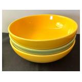 Vintage Green and Golden Yellow Platter and Dinnerware