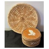 Handcrafted Birch Bark Basket, Quill Box and More