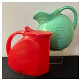 Two Vintage Art Deco Plastic Pitchers