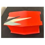Vintage Red Celluloid Art Deco Dresser Box